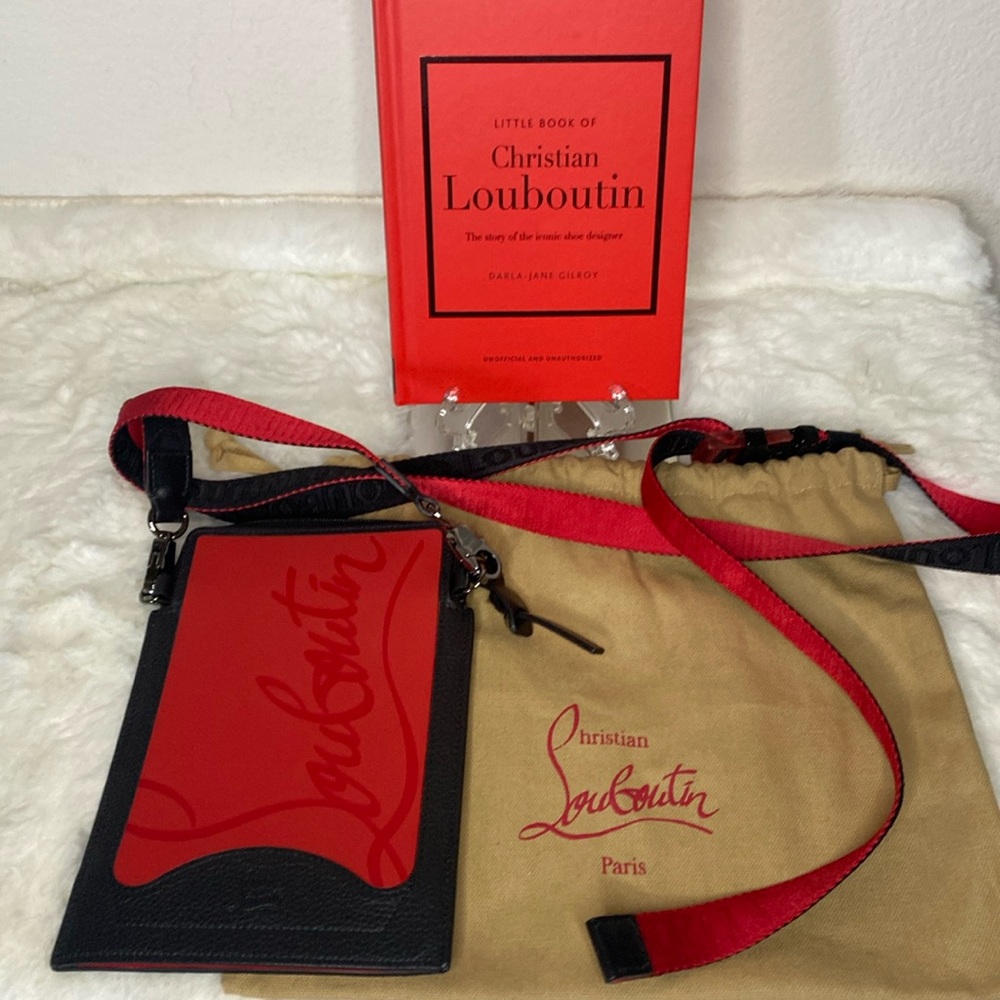 Christian Louboutin Loubilab Leather and Rubber Batt Clutch / Crossbody
